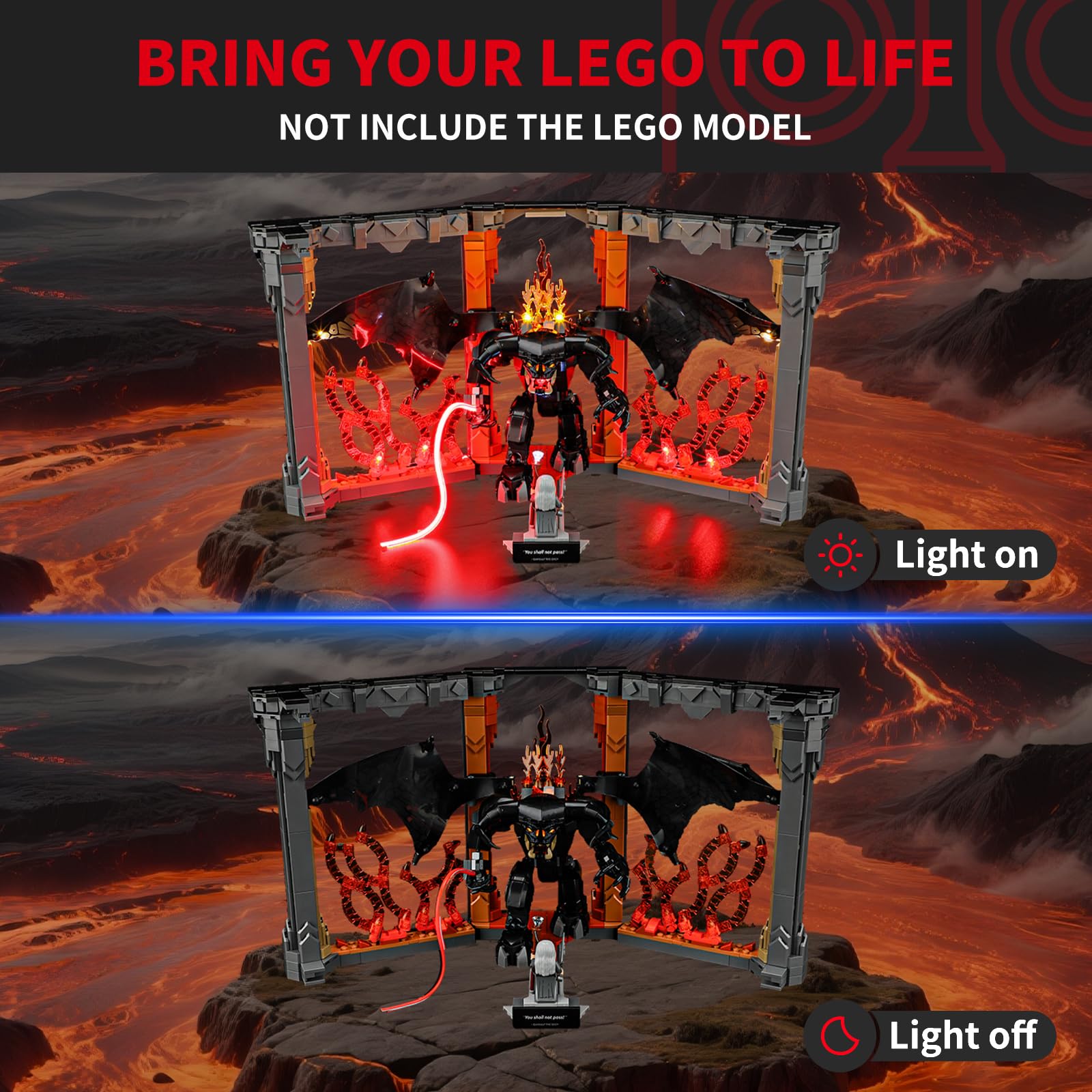 X-Plus ロード・オブ・ザ・リング スBALROG 2.0 LIGHT UP Amazon.com: BRIKSMAX 2.0 Light Kit for Lego LOTR Balrog Book Nook